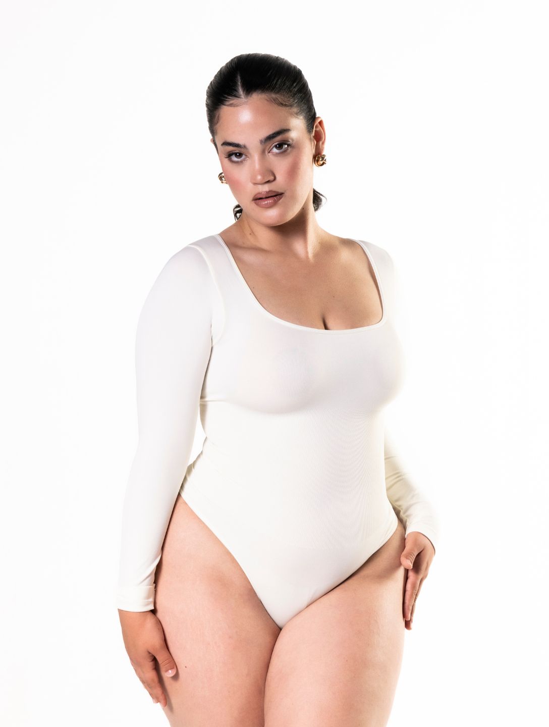 String bodysuit met lange mouwen