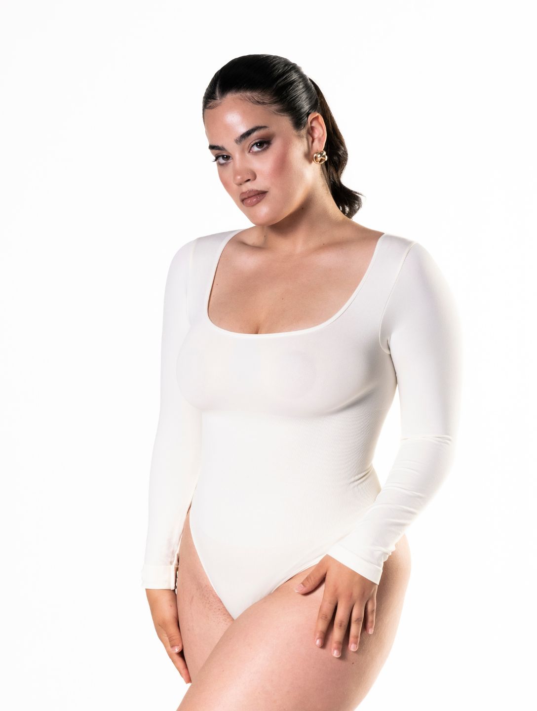 String bodysuit met lange mouwen