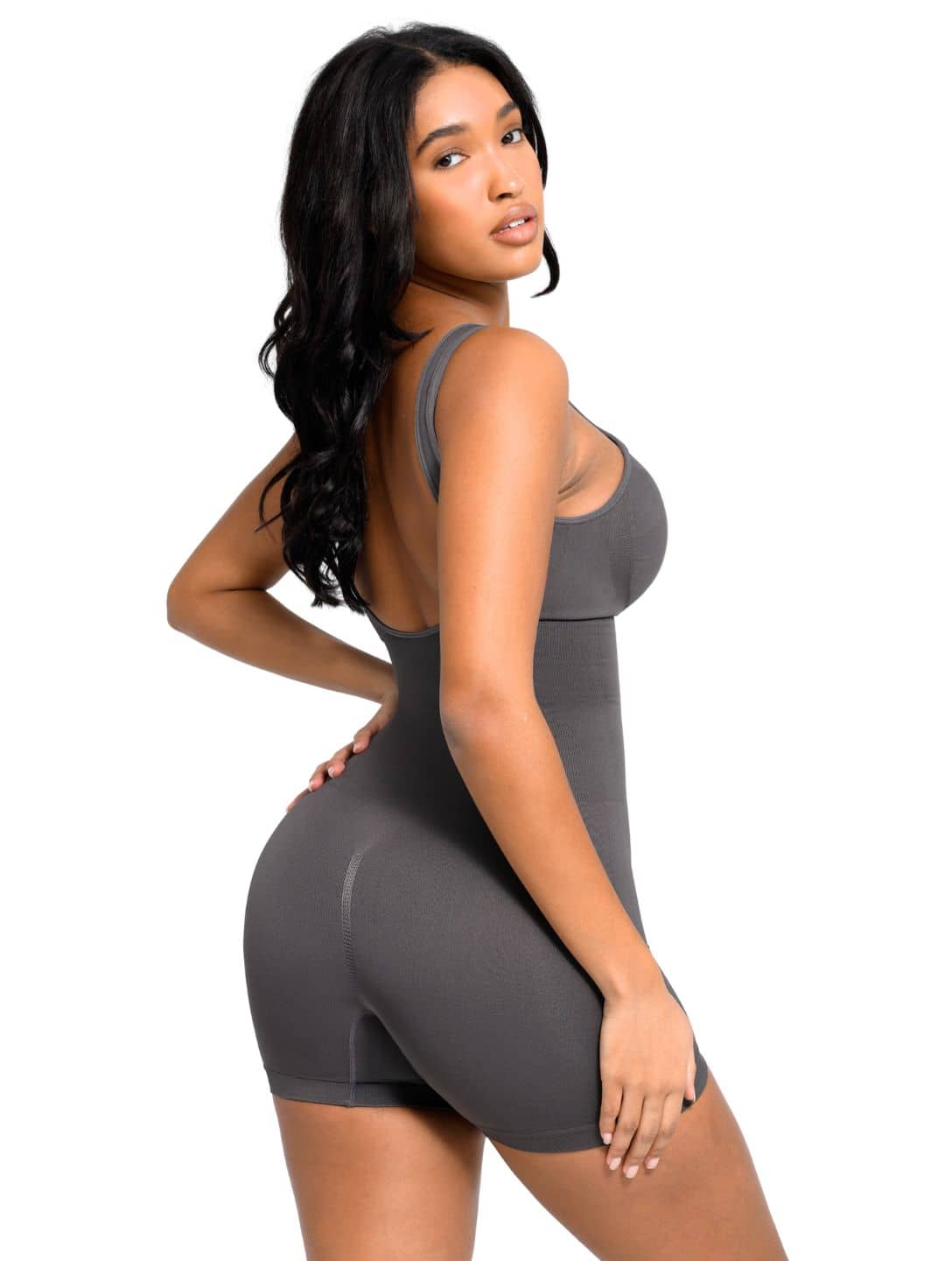 Body met ronde hals en lage rug