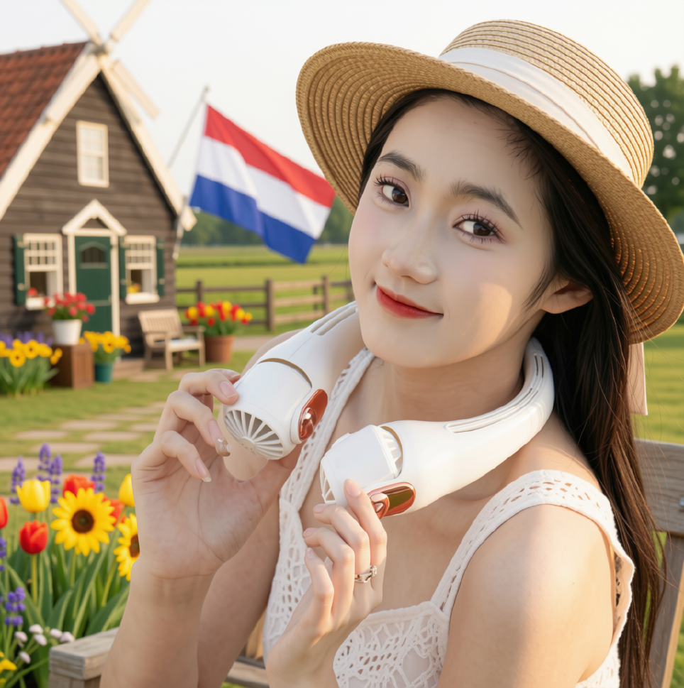 Draagbare nek ventilator